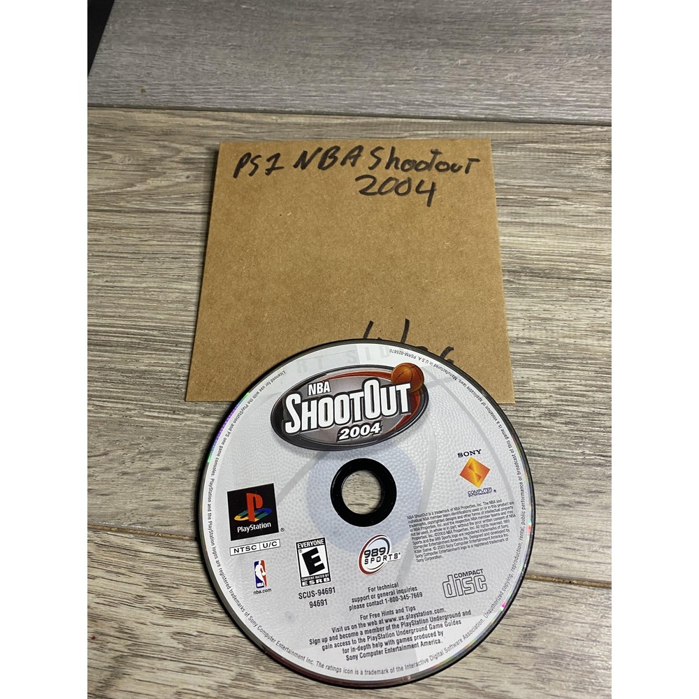 Vintage NBA ShootOut 2004 Sony‎ PlayStation 1 PS1 Disc Only 989 Sports NTSC-U/C